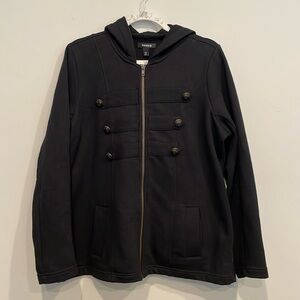 Torrid Black Coat with Hood - Torrid Size 00